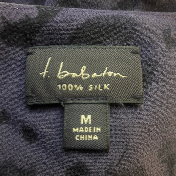 T Babaton Blouse Sheer Pure Silk Button Animal M - Picture 4 of 7